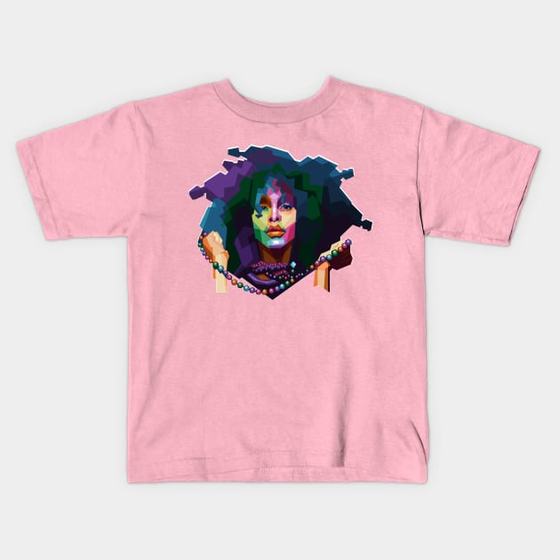 Queen of Neo-Soul Kids T-Shirt by Alkahfsmart